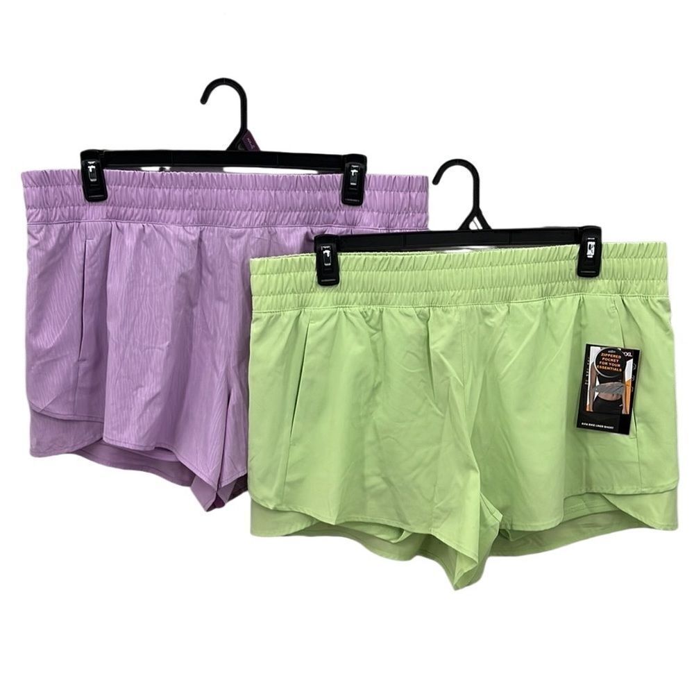 Women’s Running Shorts Lightweight with Bike Liner 2-Pack Size XXL